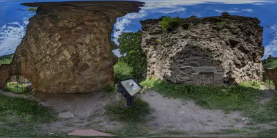 View from inside the broken tower.