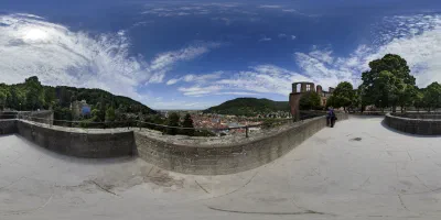Heidelberg’s old town view from the the castle.