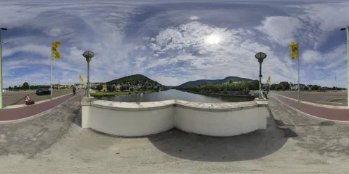 One of the 2 main bridges in Heidelberg.