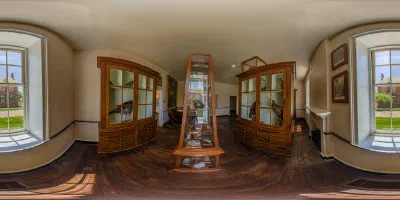 Inside the the Old Economy Village museum.